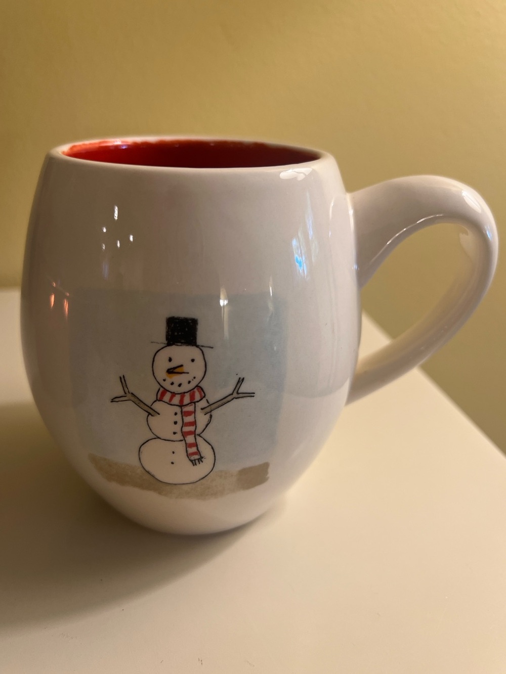 Magenta “M” Stamp Snowman Mug